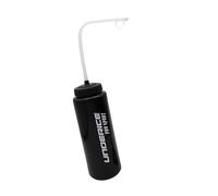 Gourde Sport, 1 Litre Bouteille d'eau de Sport Bouteille Compressible Bouteille de Sport Bouilloire avec Longues Pailles Tasse à Eau pour La Course à Pied Football Baseball, Gourde avec Paille, Noir