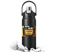 Gourde thermique avec poignée, en acier inoxydable, pour le lait, le café, la randonnée, le sport, l'extérieur, la gym, la maison