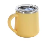 Gourde thermique de voyage, 450 ml, réutilisable à double paroi, thermique avec couvercle et poignée, idéale pour le thé au lait de jus, maison, bureau, écoles, appartement et