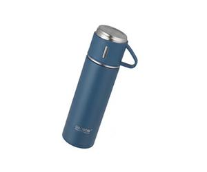 Gourde Thermique sous Vide 500ml Acier inoxydable Filtre à Thé Bleu