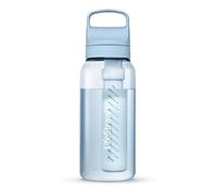 LifeStraw Go Series - Gourde filtrante sans BPA 650ml pour les voyages et l’usage quotidien. Élimine les bactéries, les parasites et les microplastiques. Améliore le Goût, Icelandic Blue (bleu)