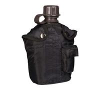 GOURDE US PVC 1L AVEC HOUSSE NOIRE BIVOUAC OUTDOOR MILITAIRE CAMPING LOISIRS