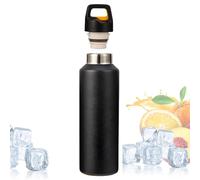 Gourdes Isothermes, Capacité 60cl avec Bouchon à Ouverture Facile et Portable, Grande Bouteille Réutilisable à Isolation Thermique, Pour Thé Café Lait Chaud Froid Randonnée Vélo Camping Salle De Sport
