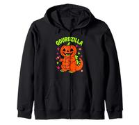 Gourdzilla Halloween Citrouille Monstre Japonais Enfants Jeunes Garçon Sweat à Capuche