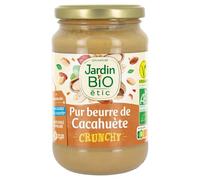 Gourmandise sans compromis avec JARDIN BIO ETIC Beurre de Cacahuètes crunchy Bio, 350g, sans sucres ni sel ajoutés - Lot de 3
