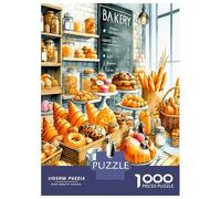Gourmandises de Boulangerie 1000 Pièces Coffret Puzzle Délices gastronomiques Chaleureux Classique Carton Solide - Ultra Dur pour Couples, Top Noté, Activité Parfaite À La Maison 52x38cm