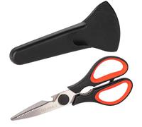 GOURMEO Ciseaux de Cuisine Robustes - Ciseau Acier Inoxydable avec Étui de Protection en Metal - Sécateur à Viande, Légumes, Volaille ou Herbes - Paire Ciseaux Inox Multifonction