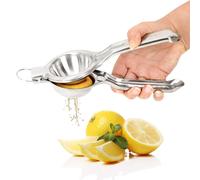 GOURMEO Presse Agrumes Manuel Inox - Presse Citron en Acier Inoxydable - Presse Agrume Manuel Résistant au Lave-Vaisselle - Coude Mexicain Antirouille