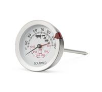 GOURMEO Thermomètre à Viande 2 en 1 - Indicateur en Acier Inoxydable pour Four Électrique ou à Gaz - Pour Température Viande et dans le Four - Affichage Analogique de 100 Degrés Celsius