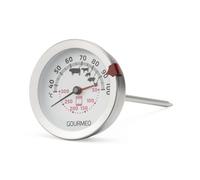 GOURMEO Thermomètre à Viande 2 en 1 - Indicateur en Acier Inoxydable pour Four Électrique ou à Gaz - Pour Température Viande et dans le Four - Affichage Analogique de 100 Degrés Celsius