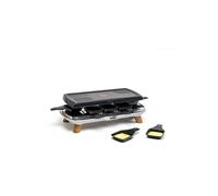 Tefal RE610D raclette 8 personne(s) 1350 W Noir, Acier inoxydable, Bois
