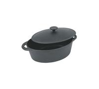 GOURMET Cocotte ovale en fonte dacier emaillee - L 37 cm - 9 L - Noir - Tous feux dont induction