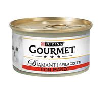 Gourmet Diamant - 24x Boîtes de Nourriture pour Chat en Morceaux, avec du bœuf Exquis (85 g)