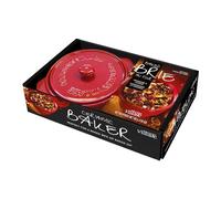 Gourmet du Village Coffret cadeau Brie Baker avec anses en céramique Rouge