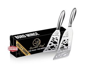 Gourmet Easy Set Spatules Cuisine Inox Édition Poisson, Échange 5 Ans