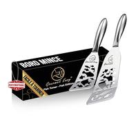 Gourmet Easy Set Spatules Cuisine Inox Édition Poisson, Échange 5 Ans | Bord fin pour retourner facilement, poignée ergonomique, inoxydable, lave-vaisselle, design poisson.