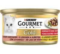 Gourmet Gold Cat Food Casserole avec du canard et de la dinde en sauce 85 g