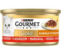 Gourmet Gold Cat Food Pieces in Gourmet Sauce with Beef 85 g