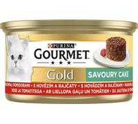 Gourmet Gold Cat Food Savoury Cake with Beef and Tomatoes 85 G