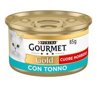 Gourmet Gold Coeur Doux Nourriture Humide pour Chats avec Thon, Gattogourmecuto, Canettes 85 g