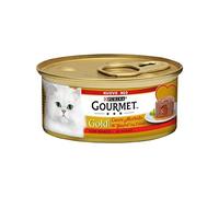 Gourmet Gold Coeur Souple Nourriture Humide pour Chats avec Boeuf, 85 GR