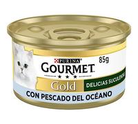 Gourmet Gold Délices succulentes Nourriture Humide pour Chat avec Poisson de l'océan, 24 boîtes de 85 g