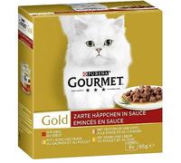 Gourmet Gold Emincés en sauce Repas pour chat adulte 8 x 85 g - Lot de 12 (96 boites )