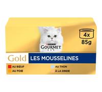 Gourmet Gold Mousse Aliment pour chat Pack assorti - 4 x 85 g