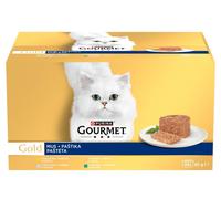 GOURMET Gold Mousse Poulet, thon, dinde et lapin 48×85 g