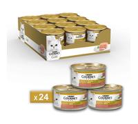 Gourmet Gold Mousse pour Le Chat, avec Canard et Un Tocco d`épinards, 85 g Lot de 24 pièces - 12138612