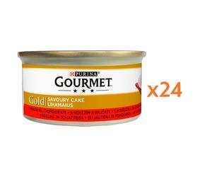 GOURMET Gold Savoury Cake au bœuf et aux tomates 24x85 g
