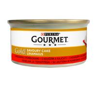 GOURMET Gold Savoury Cake Bœuf & tomates, pâtée pour chat 85 g