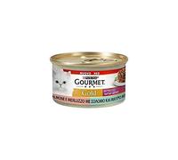 Gourmet Gold Tresses de Goût Nourriture Humide pour Chats avec Saumon et morue, 85 GR