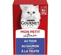 Gourmet Mon Petit Sélection aux Poissons – Sachets fraîcheur 48 x 50 g pour chat adulte