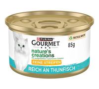 Gourmet Nature's Creation Lot de 12 boîtes de Nourriture Humide pour Chat en gelée Naturelle, Thon (12 x 85 g)