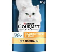 Gourmet Perle Erlesene Streifen Lot de 26 Paquets de Nourriture Humide pour Chat à la Dinde 26 x 85 g