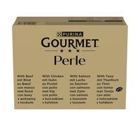 GOURMET Perle Filettines - pâtée Chat Assortiment Viande Poisson - 96 x 85 g