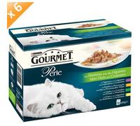 GOURMET PERLE Les Filettines avec des Légumes Multivariétés - 12 x 85 g (x6) - Pour chat adulte