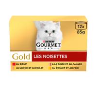 Gold Les Noisettes - Boites - Pour Chat Adulte - 12 X 85 G