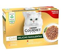 Gourmet Purina Gold Lot de 12 boîtes de Nourriture Humide pour Chat 85 g