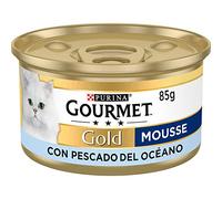 Gourmet Purina Gold Mouse Nourriture Humide pour Chat avec Poisson de l'océan, 24 boîtes de 85 g