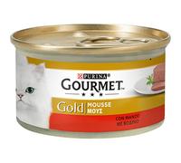 Gourmet Purina Gold Mousse pour chat au bœuf – 24 x 85 g