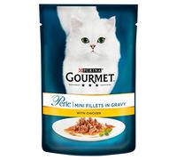Gourmet Purina Perle Wet Cat Food - Connoisseur's Collection Mini Fillets with chicken in Gravy - Nourriture pour chat - 24 Sachets (85 g x 24)