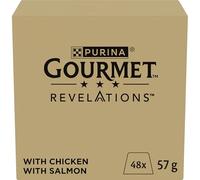 GOURMET Revelations | Chat | Bouchées en Gelée | Au Poulet| Portions Repas pour Chats Adultes | Boîte |48 x 57 g