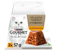 GOURMET Révélations Morceaux Délicats en Gelée au Poulet 2x57g
