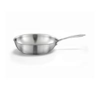 Cuisinox Wok Gourmet 28 cm Triply inox 18/1 induction Poignée fixe Sans PFAS Fabriqué en France