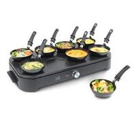 Gourmet, wok et crêpière FRITEL GWP 2560 - noir - 53 x 28 cm - pour crêpes, les oeufs, les mini pizzas, les wraps, plats au wok, frittata, omelette farcie,... - avec 8 poêles wok et spatules - pour 1 