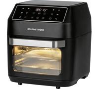 GourmetMaxx 13606 Four à air chaud 12 l 1700 W sans BPA, boîtier Cool-Touch, Minuteur digital, fonction grill noir