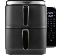 GOURMETmaxx FryUp Friteuse à air chaud verticale à double chambre | Airfryer vertical | Écran tactile rabattable | 32% d'économie d'espace | Capacité 10L | Friteuse à air chaud 2 chambres