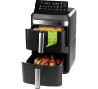 GourmetMaxx 16818 Friteuse à air chaud 12 l 2800 W revêtement anti-adhésif, sans BPA, boîtier Cool-Touch, Minuteur digital